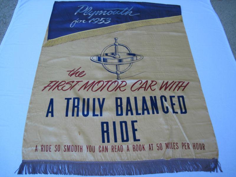 1953 plymouth showroom banner
