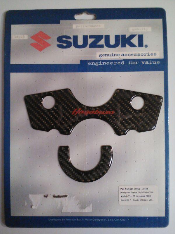 Suzuki hayabusa carbon fiber tripple clamp trim 99950-70458-cbf gsxr1300r 