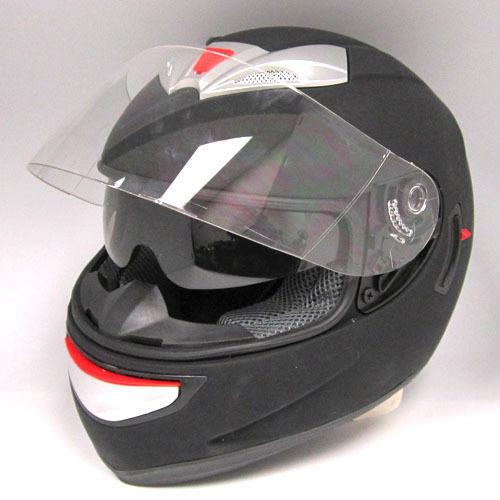 Motorcycle dual lens double shields full face helmet matt black s m l xl xxl