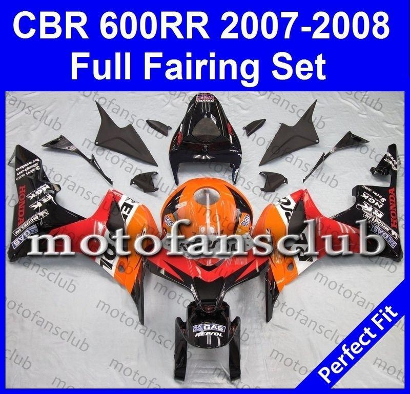 Fit honda cbr600rr 07 08 cbr 600 rr 2007 2008 fairing kit bodywork #03 c