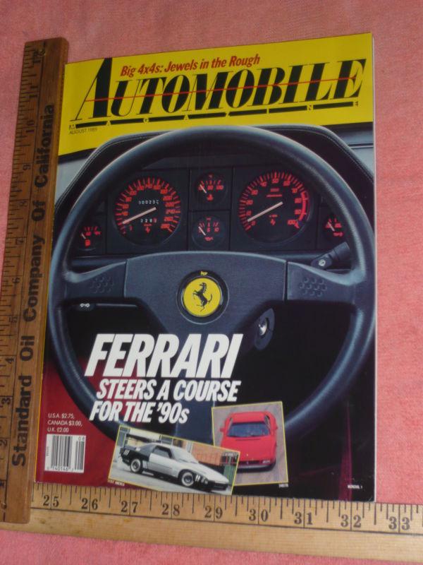 Automobile magazine august 1989 ferrari steers a course for the '90s mint