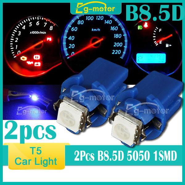 T5 b8 .3d 5050 1smd led light car indicator side dashboard lamp dc12v blue x2