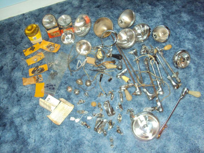 Large vintage spotlight parts lot lincoln mercury ford 55 57 chevy with some nos
