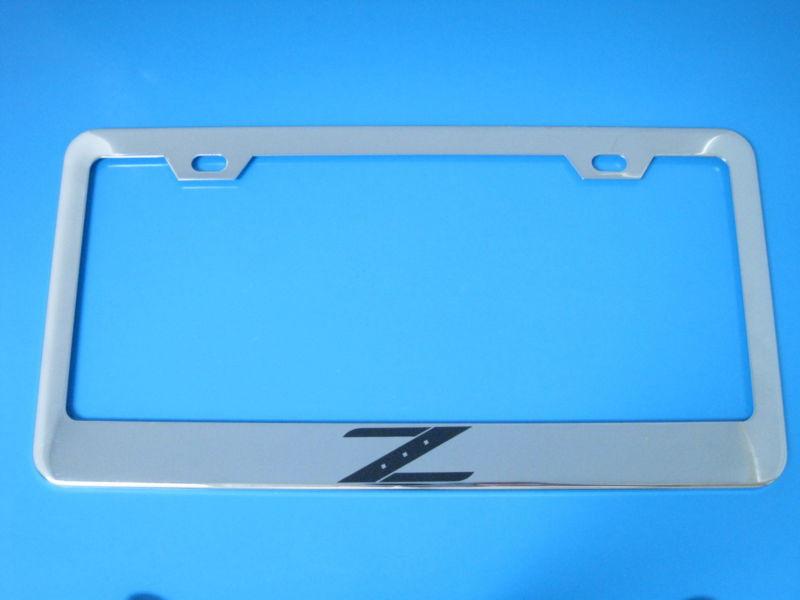 Z logo superior chrome license frame + screw caps