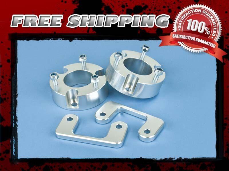 Silver aluminum coil spacer block lift kit front 4" 4x2 2wd 4x4 4wd