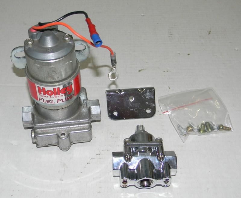 Holley red fuel pump (19 psi) with new chrome regulator no reserve