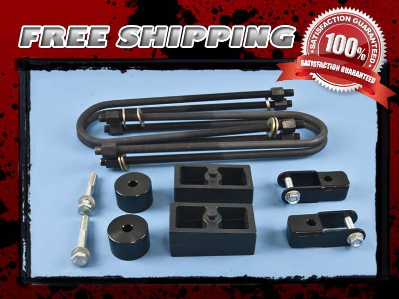 Nylon lift kit front 2" rear cast 1" shock extender 4x4 4wd overload u-bolt