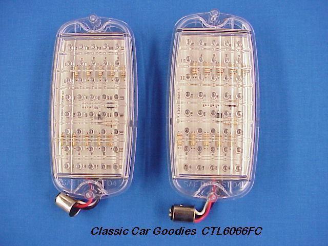 1964-1966 chevy truck clear led tail lights (2) 1965 fleetside