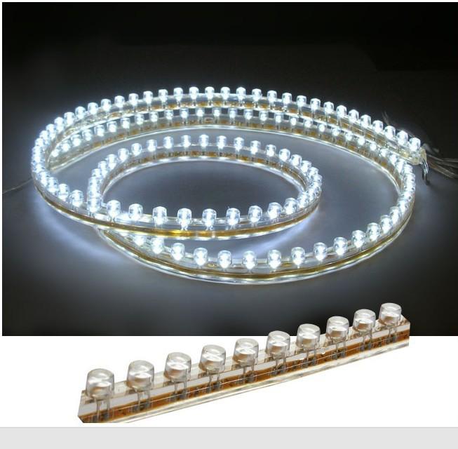 2x 48cm side shine waterproof led flexible neon strip light for car/truck(white)