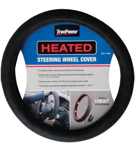 Truepower heated car truck steering wheel cover 12 v volt dc new