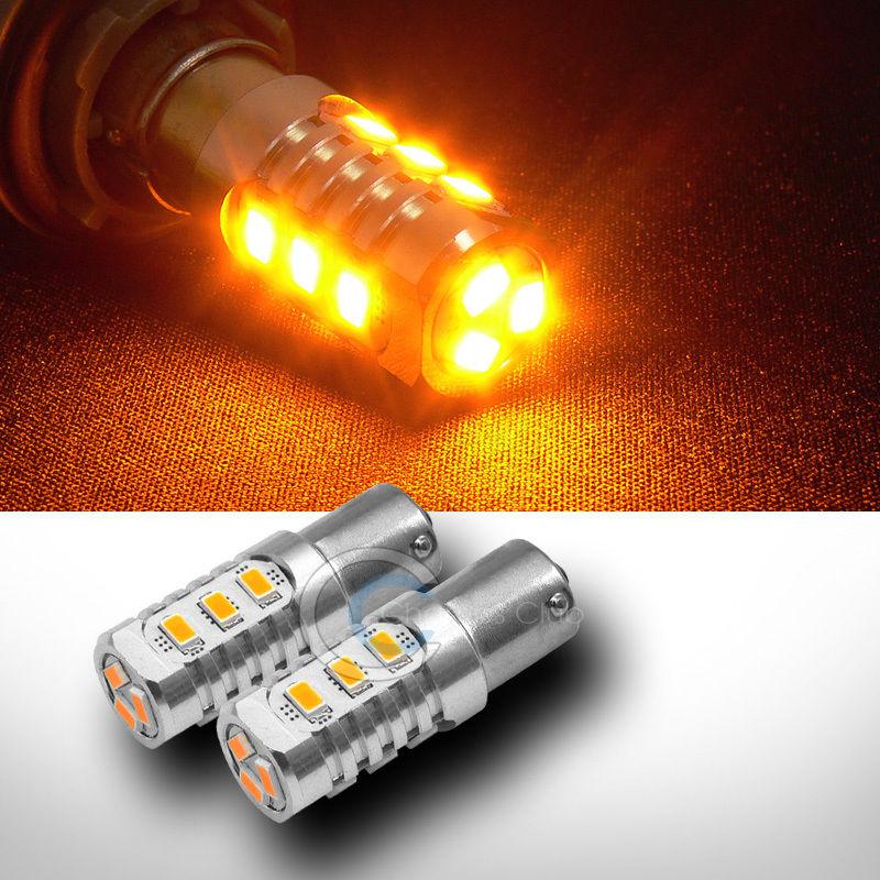 2p yellow 1156 ba15s 12x 5730 smd led rear turn signal light bulb 1619 1651 1680