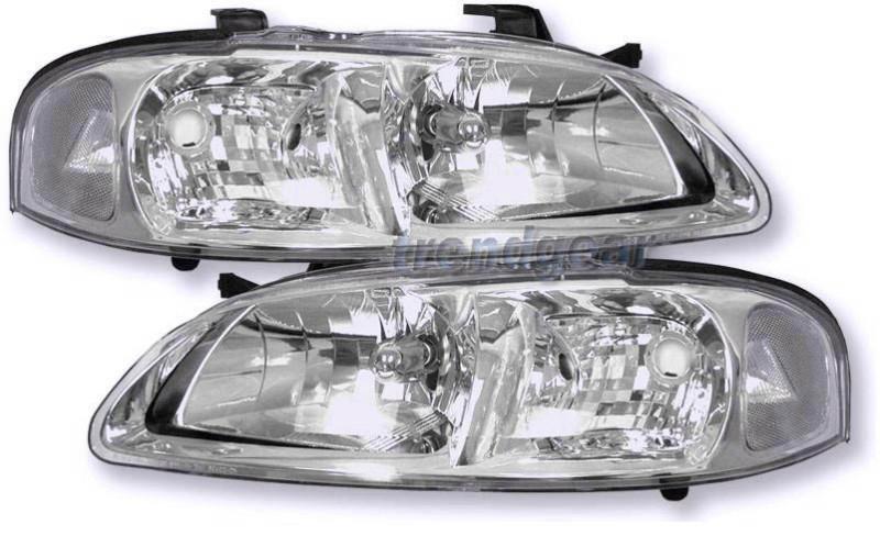 00-03 nissan sentra crystal headlight lamp jdm clear 01 02 gxe se xe ca se-r set