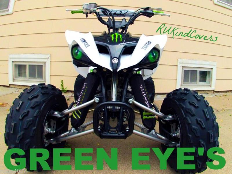 Green eyes headlight covers kawasaki kfx450 08-13 kfx 450 kfx450r 450r 