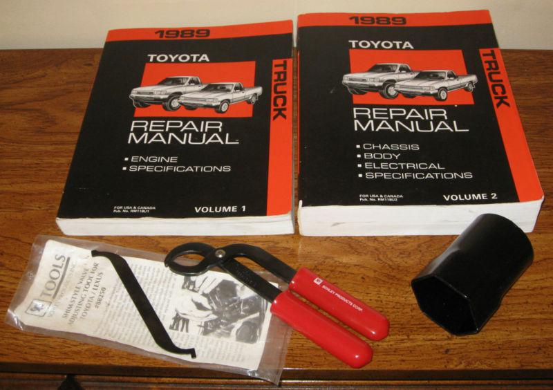 1989 toyota pickup factory service manual vols 1 & 2 + tools - also for 90 & 91