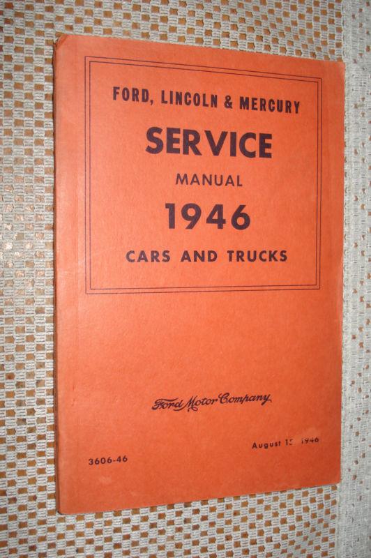 1946 ford lincoln mercury car & truck shop manual original service book rare nr