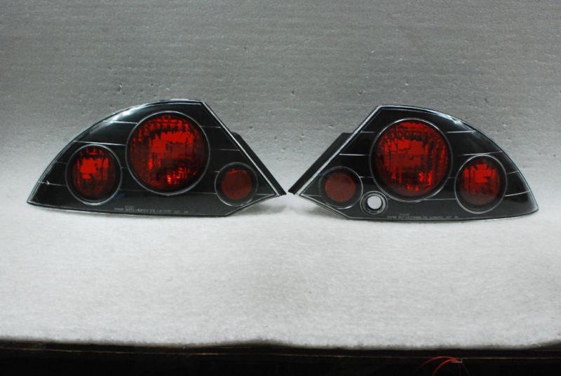 00-02 mitsubishi eclipse sport coupe jdm black tail brake lights lamp left+right