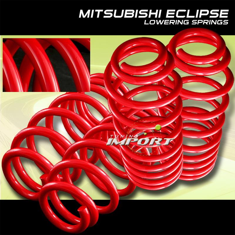 95-99 97 mits eclipse/eagle talon red lowering spring adjustable front rear 4pcs