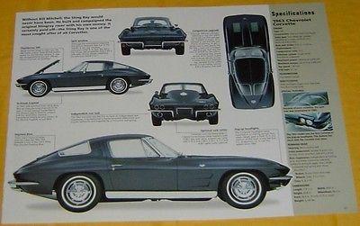 1963 chevrolet corvette sting ray split rear window 327 ci 300hp info/spec/photo