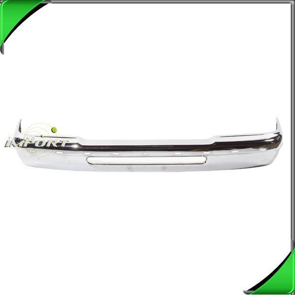 93-97 ford ranger wo splash steel chrome front bumper impact face bar fo1002244