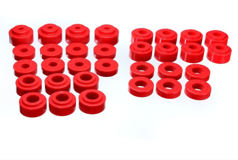 Energy suspension body mount bushings polyurethane red chevy chevelle set of 32