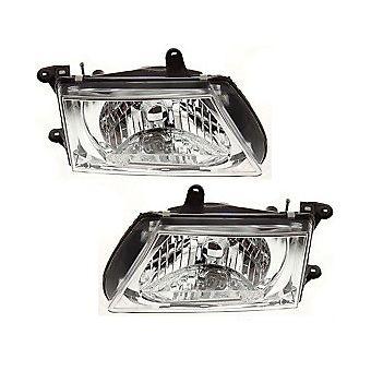 New headlight headlamp assembly pair set driver+passenger side left+right w/bulb