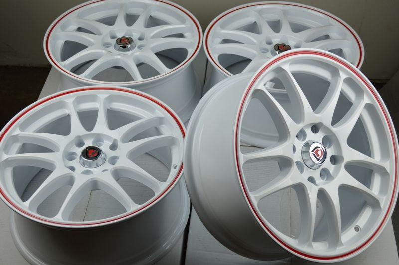 16 white rims xb iq prelude tiburon accent spectra escort accord civic rio wheel