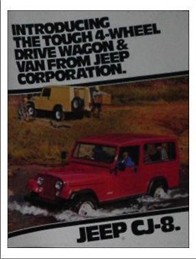 Jeep export only 1981 amc jeep cj8 wagon +van  glossy  postcard size jeep photo 