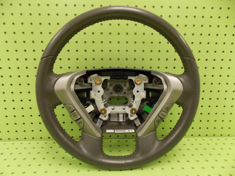 06 07 honda pilot steering wheel leather wrap cruise audio switch gray color oem