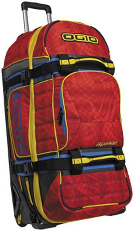 Ogio rig9800 wheeled adult gear bag,nuclear/orange,7500cu in/34hx16.5wx15.25d