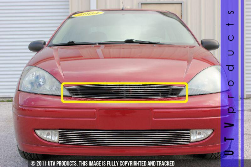 2001 - 2004 ford focus upper replacement 1pc chrome billet grille  01 02 03 04