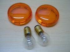 Harley-davidson deuce style amber lenses w/ 1157 bulbs (pair)