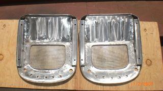 1 pr. bug-eye sprite "aluminum" front seat pans