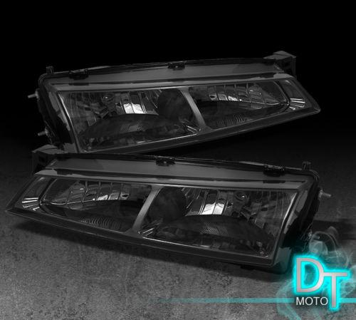 97-98 nissan 240sx s14 crystal head lights lamps left+right smoke smoked