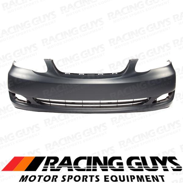 05-08 toyota corolla front bumper cover raw black new facial plastic to1000297