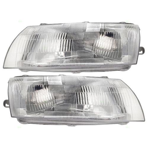 New pair set headlight headlamp housing assembly dot 97-98 mazda protege 323