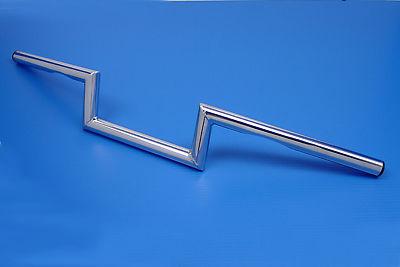 Chrome 6" z-bars handlebars w/ dimples for harley sofail dyna sportster bobber