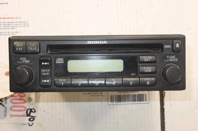 Radio am-fm-stereo w/ cd player 2001 2002 honda accord 39100-s84-a410-m1 oem