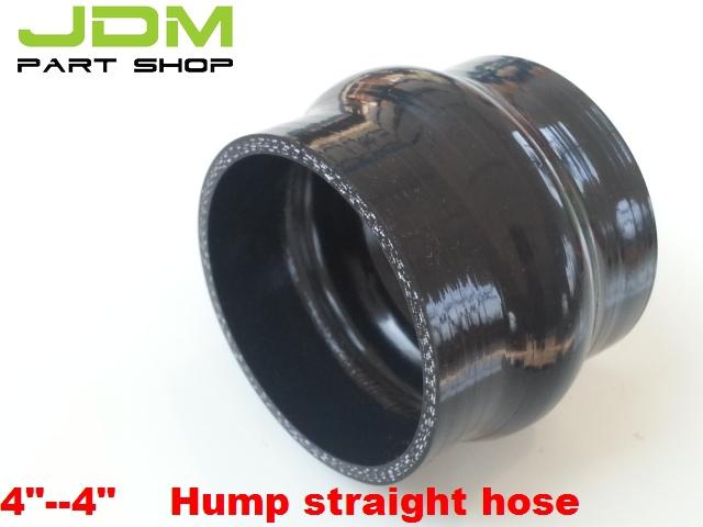 6683 4" to 4" inch 102mm hump straight silicone pipe coupler hose turbo black