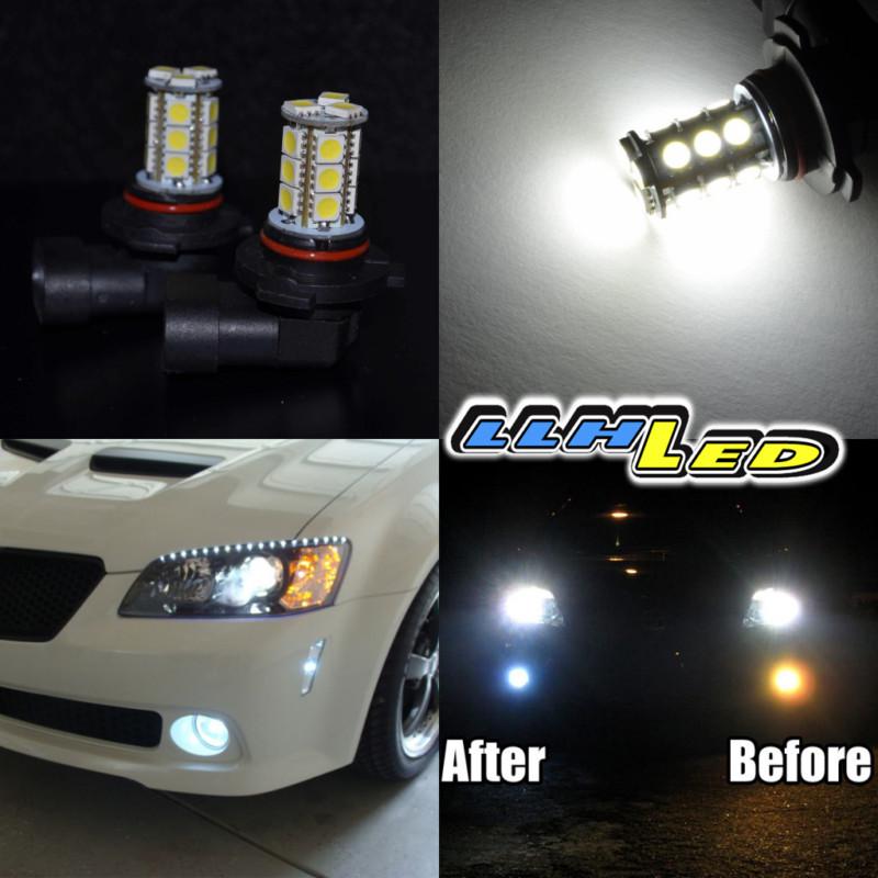 2 pc18led 9006 hb4 replacement bulbs super white smd 5050 front lights fog light