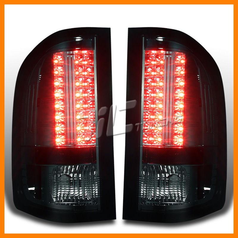 07-09 silverado 2500hd euro smokey lens led tail lamp red turn signal light pair