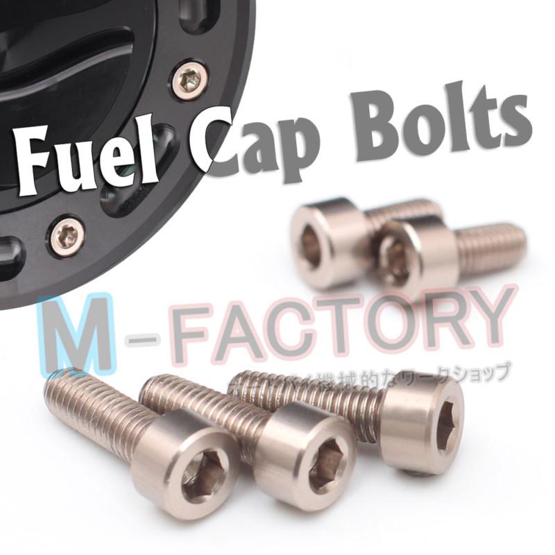 Titanium cnc fuel cap bolts for kawasaki er6n er6f ninja 650r 08 09 10 11 12 13 