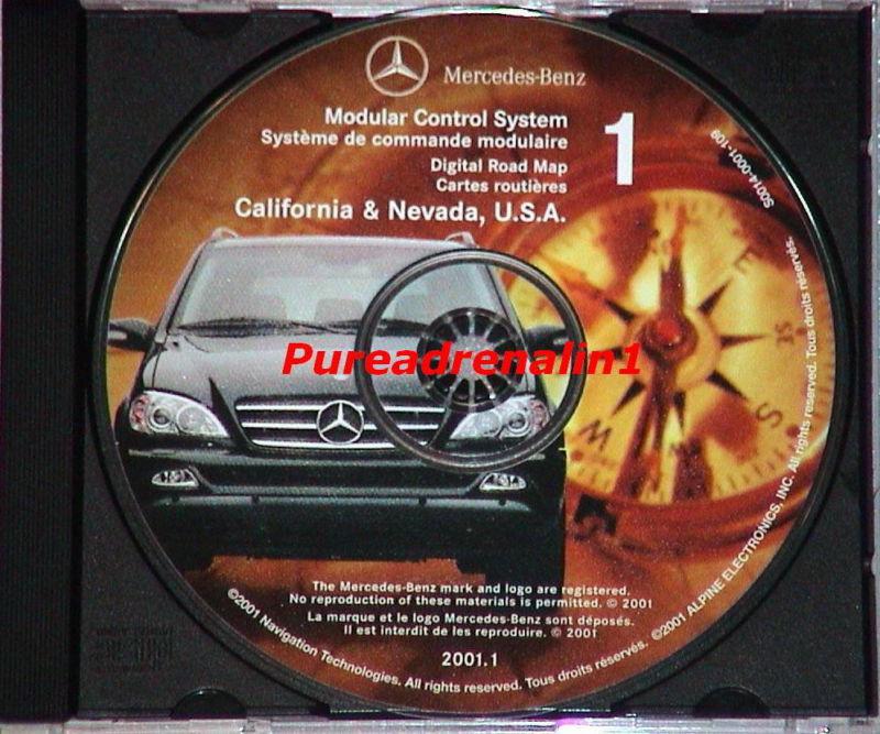 2000 01 2002 mercedes m ml ml320 ml430 ml55 amg cd map 1 nv california nevada 