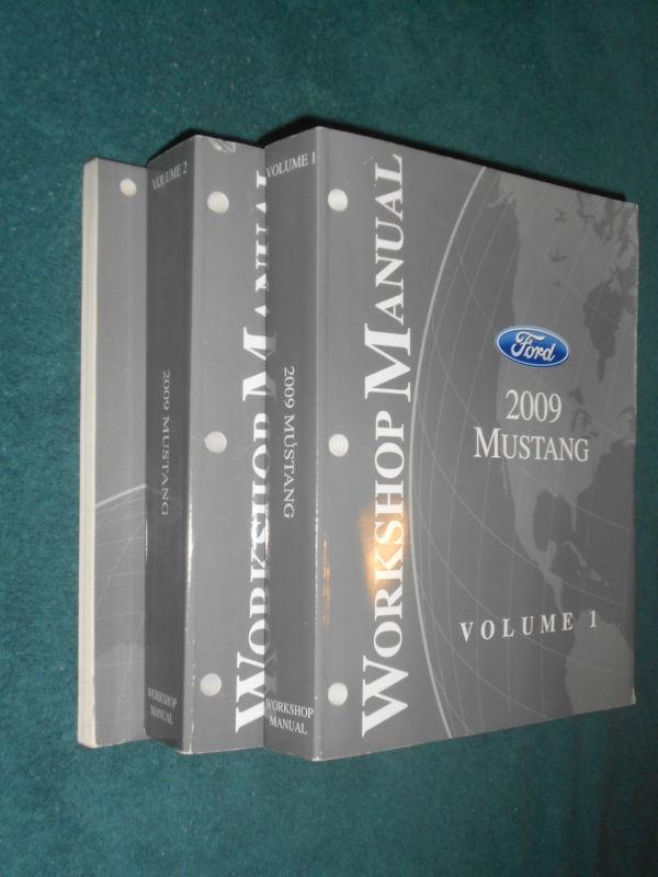 2009 ford mustang shop manual set / 3 original fomoco shop books