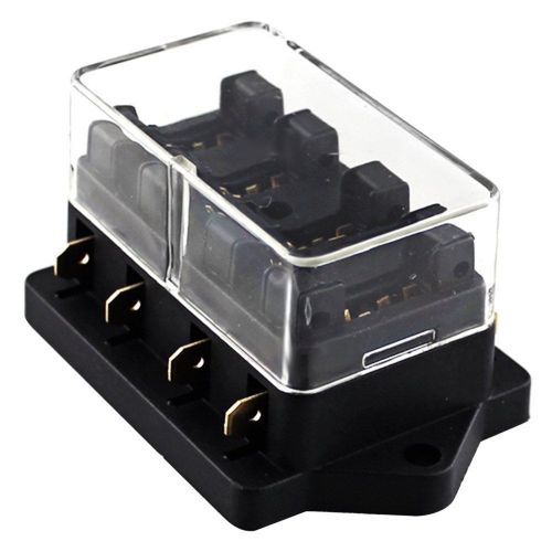 Universal car vehicle 4 way circuit automotive blade fuse box block holder