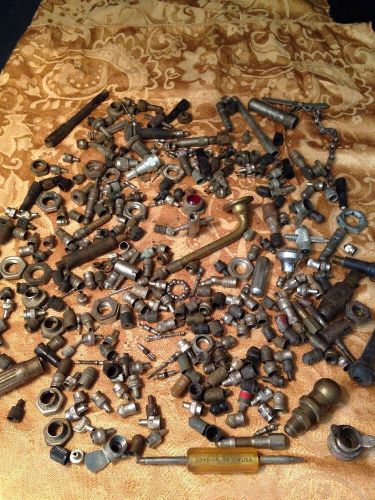 Vintage lot of 250++ valves, stems, caps,schrader, brass