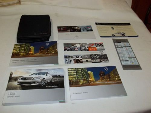 2009 mercedes-benz c-class owner manual 8/pc.set &amp; black premium benz case