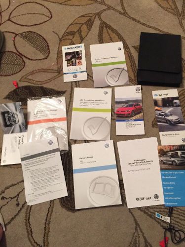 2016 jetta owner manual 11/pc set &amp; vw leatherette premium factory case free s/h