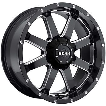 18x9 black gear alloy big block 5x4.5 &amp; 5x5 +10 wheels terra grappler