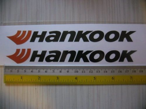 2 hankook di-cut sticker decals, black, jdm aftermarket racing sponsor