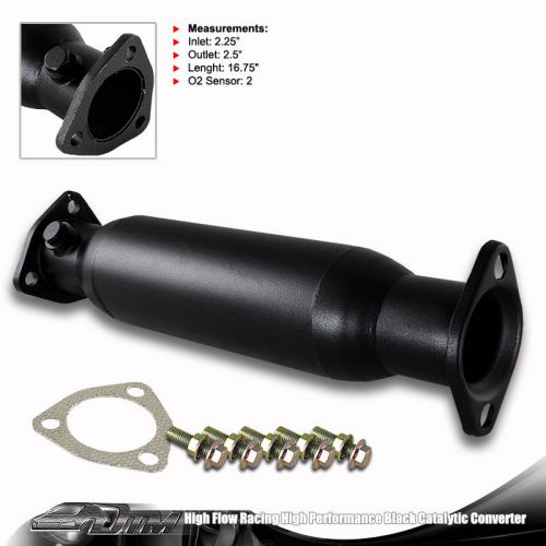 Black racing cat catalytic converter pipe for honda civic prelude crx integra